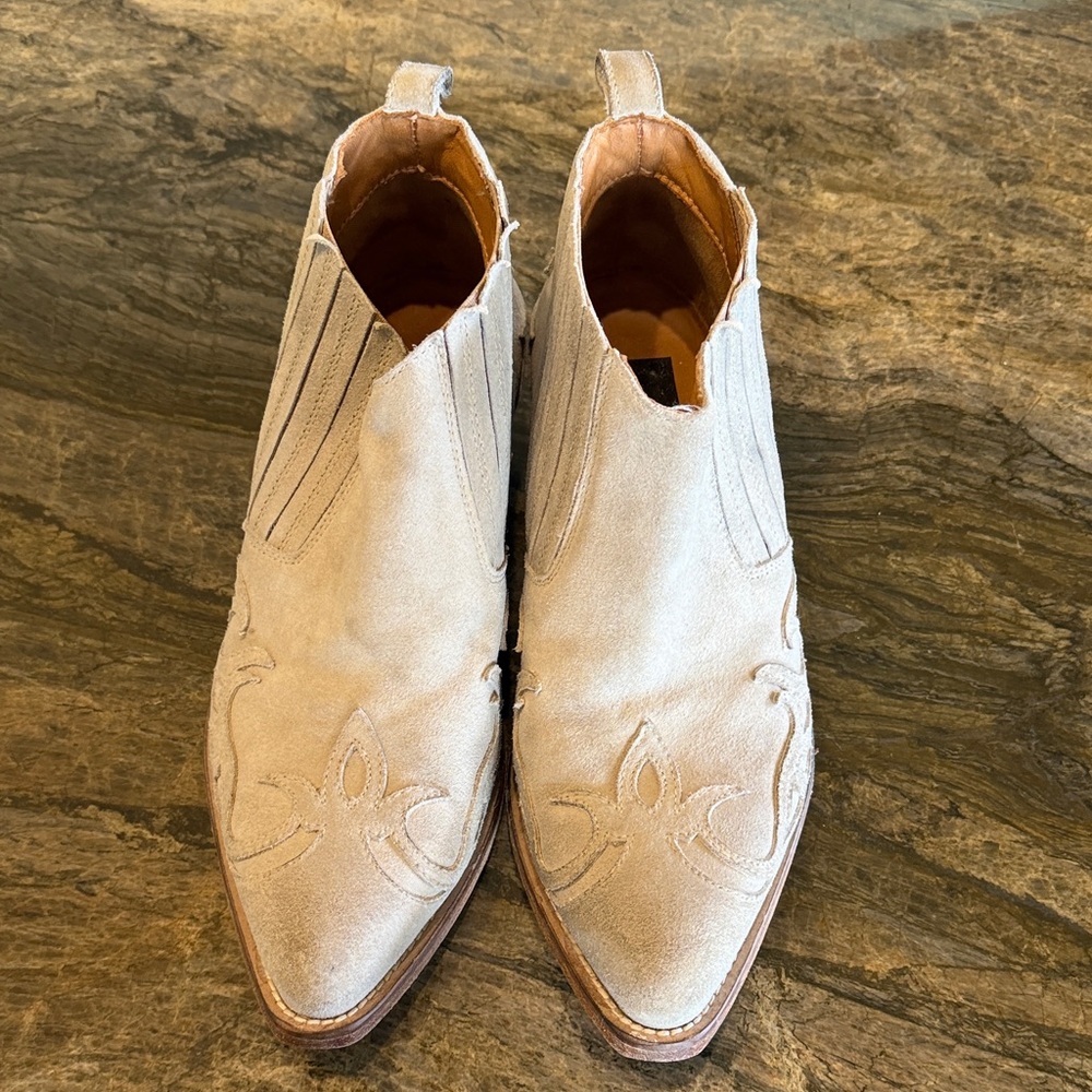 Golden Goose Cream Ankle Boots